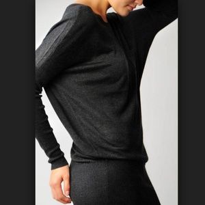 Vince Sz S Gray Front Button Pocket Sweater